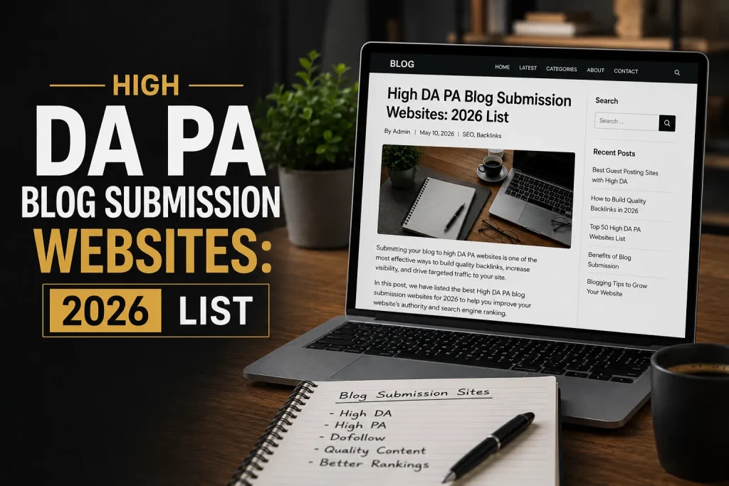 High Da Pa Blog Submission Websites