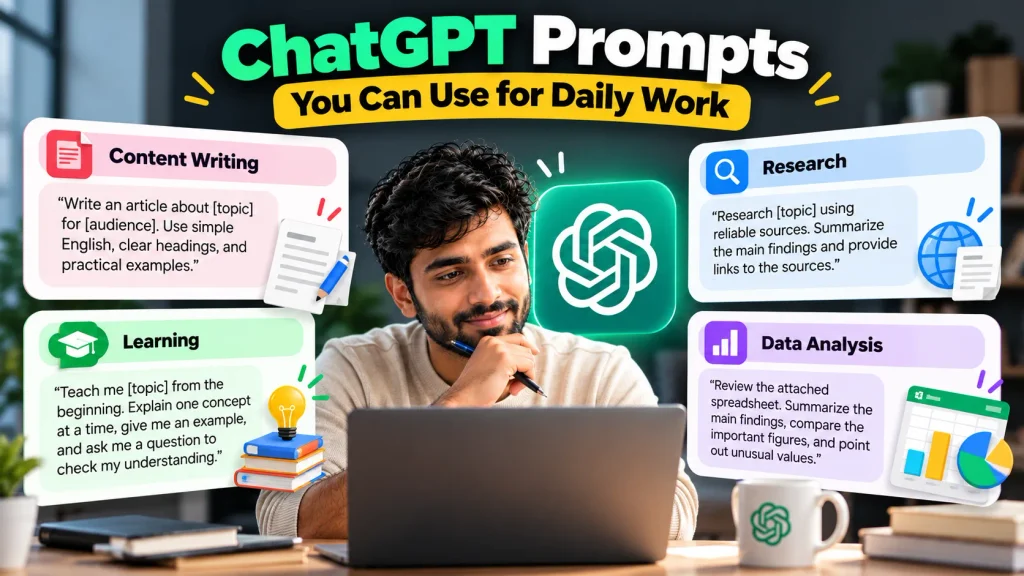 ChatGPT Prompts You Can Use for Daily Work